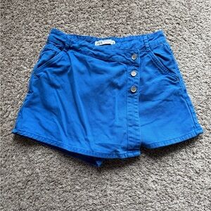 Zara Women's Vibrant Blue Button Skort
